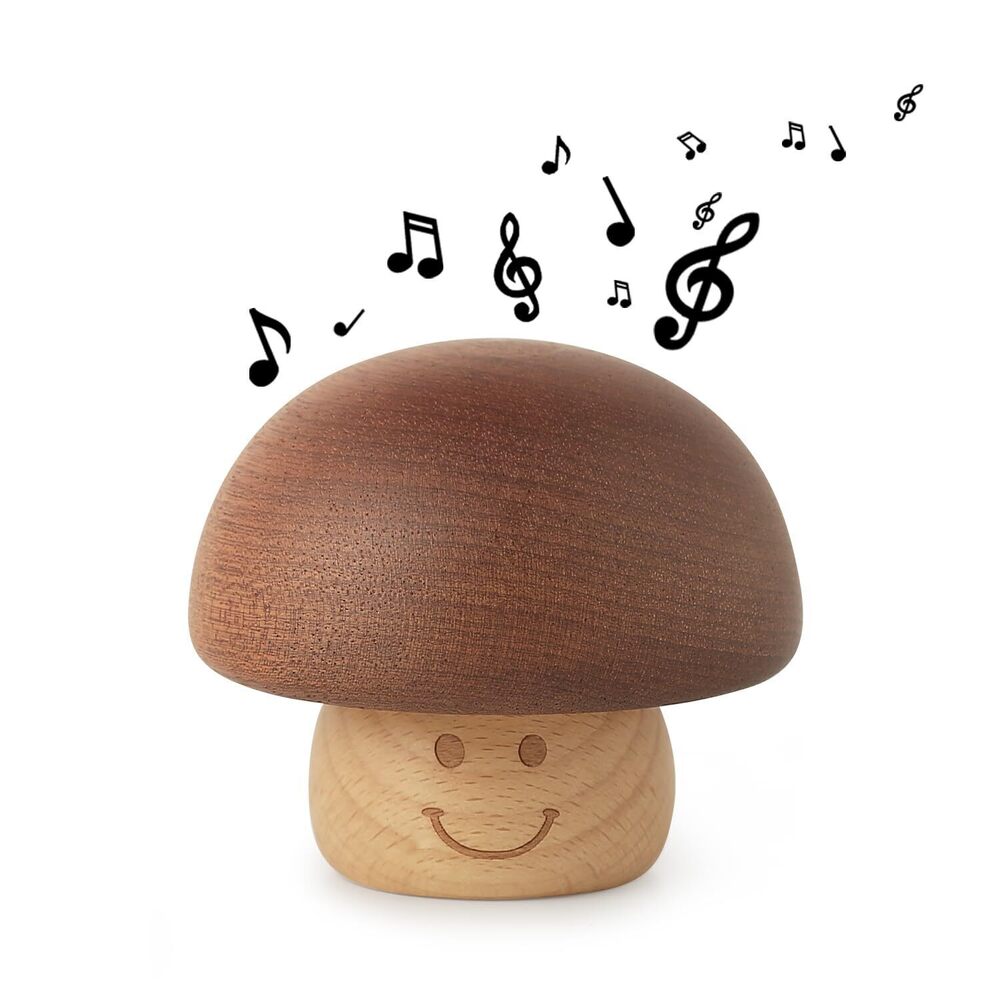 6522 Wood Wind Up Music Box Hed's Theme Cute Mushroom Mechanism mini